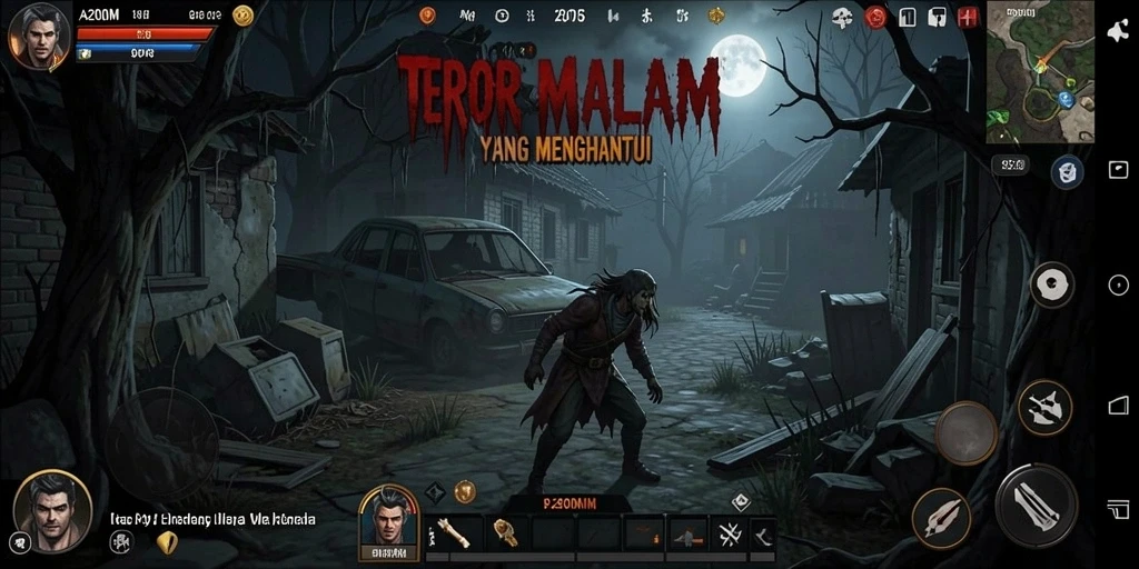 Menampilkan gameplay menegangkan di A200M dengan suasana horor yang mencekam.