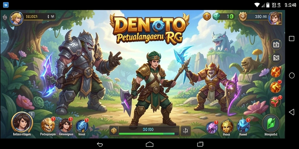 Tampilan gameplay DENTOTO yang mendebarkan dalam dunia RPG.