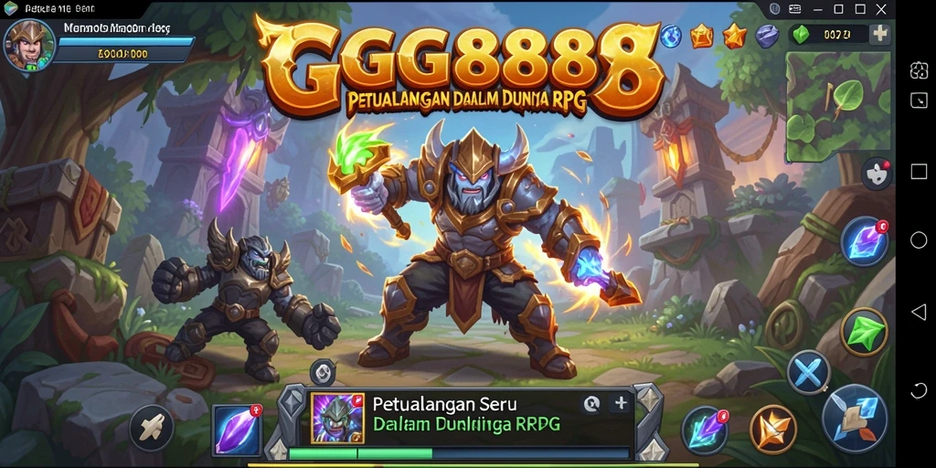 Tampilan gameplay RPG GGG888 yang menakjubkan dan penuh aksi.