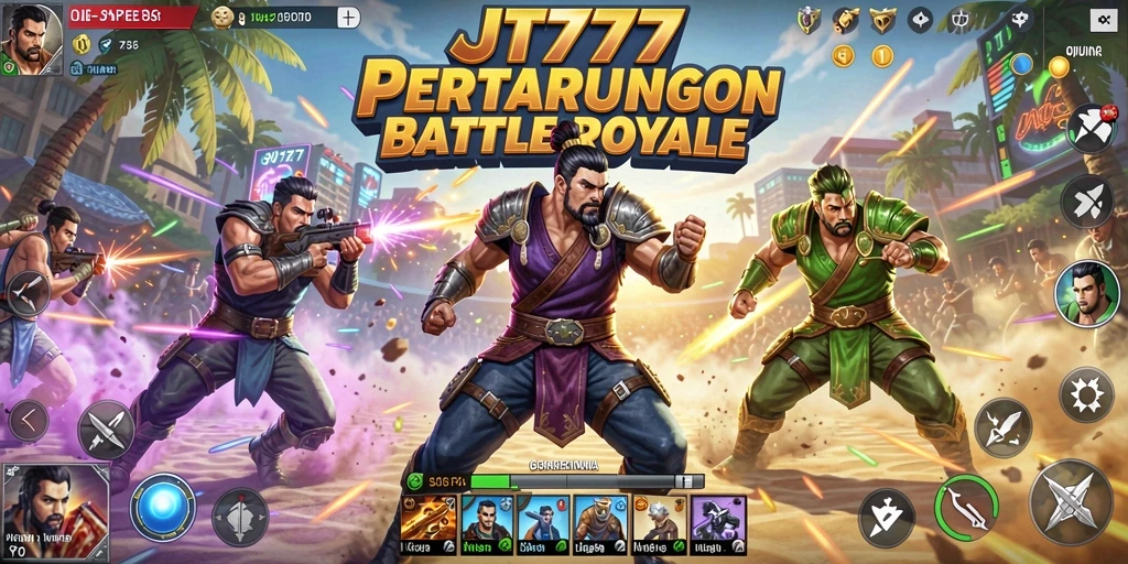 Tampilan mendebarkan saat bertarung di JT777 Battle Royale.