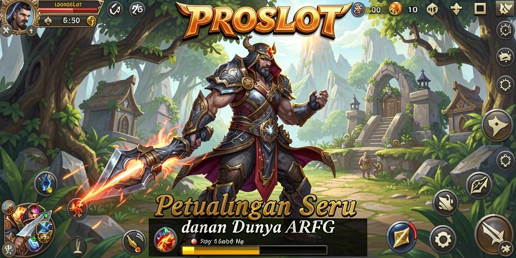 Tampilan aksi seru dalam gameplay ARPG PROSLOT.