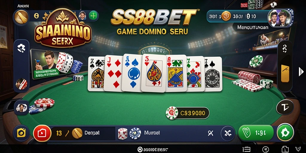Tangkapan layar utama SS88BET menampilkan gameplay Domino yang seru.