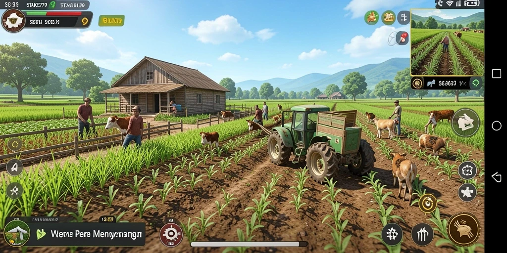 Screenshot gameplay STAKE779 menunjukkan keseruan bertani yang menarik.