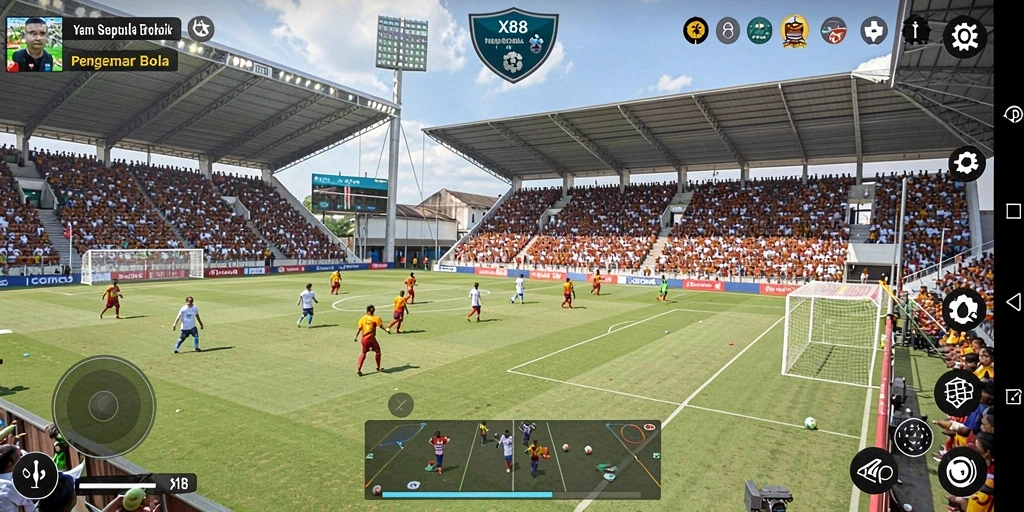 Gameplay menarik dari X88 dengan tim sepakbola terpopuler.